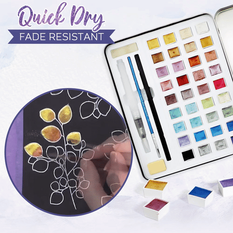50% OFF | ArtisticGleam™ - Metallic Watercolor Paint Set [Last Day Sale]