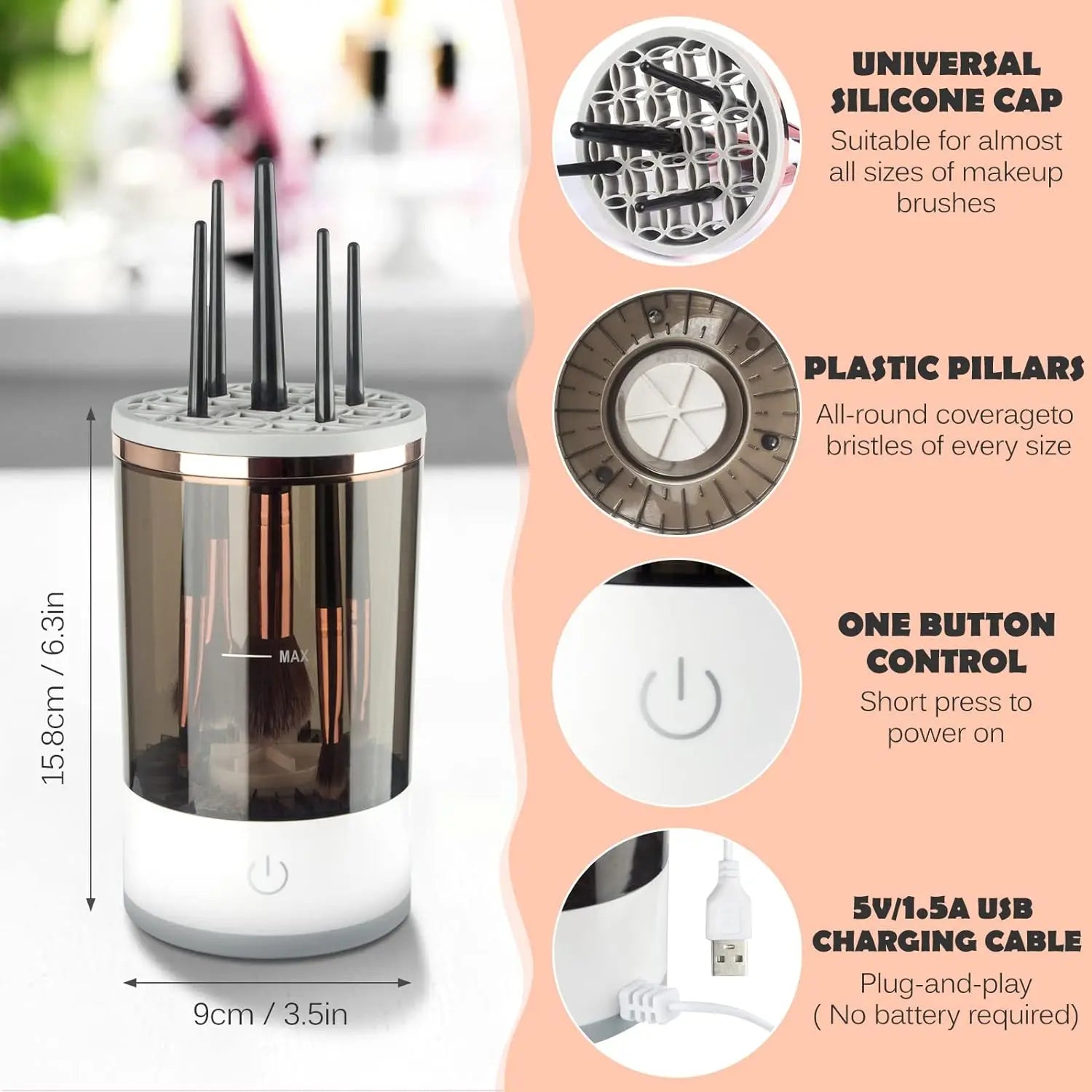BrushBliss - Automatic Makeup Brush Cleaner [Last Day Sale] 