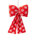 Decoratieve feeststrik | Sneeuwvlokdesign | Stoffen ophangdecoratie