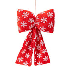 Decoratieve feeststrik | Sneeuwvlokdesign | Stoffen ophangdecoratie