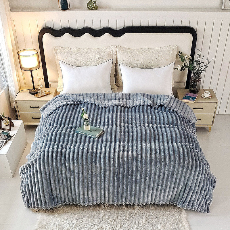 Fleece deken | Zachte pluche structuur | Voor bed, bank en buiten