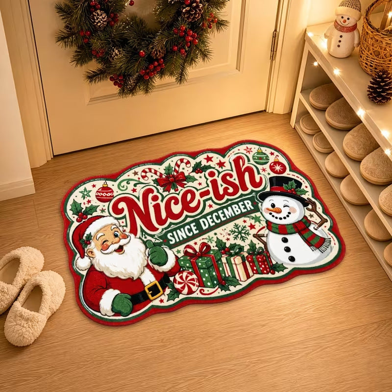 Feestelijke deurmat met kerstmotief voor de feestdagen