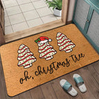 Kerstdeurmat | Kerstboomdesign | Weerbestendig | Antislipachterkant