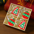 Kerstboomornamenten in boomvorm voor feestelijke decoratie