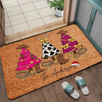 Kerstdeurmat | Kerstboomdesign | Weerbestendig | Antislipachterkant