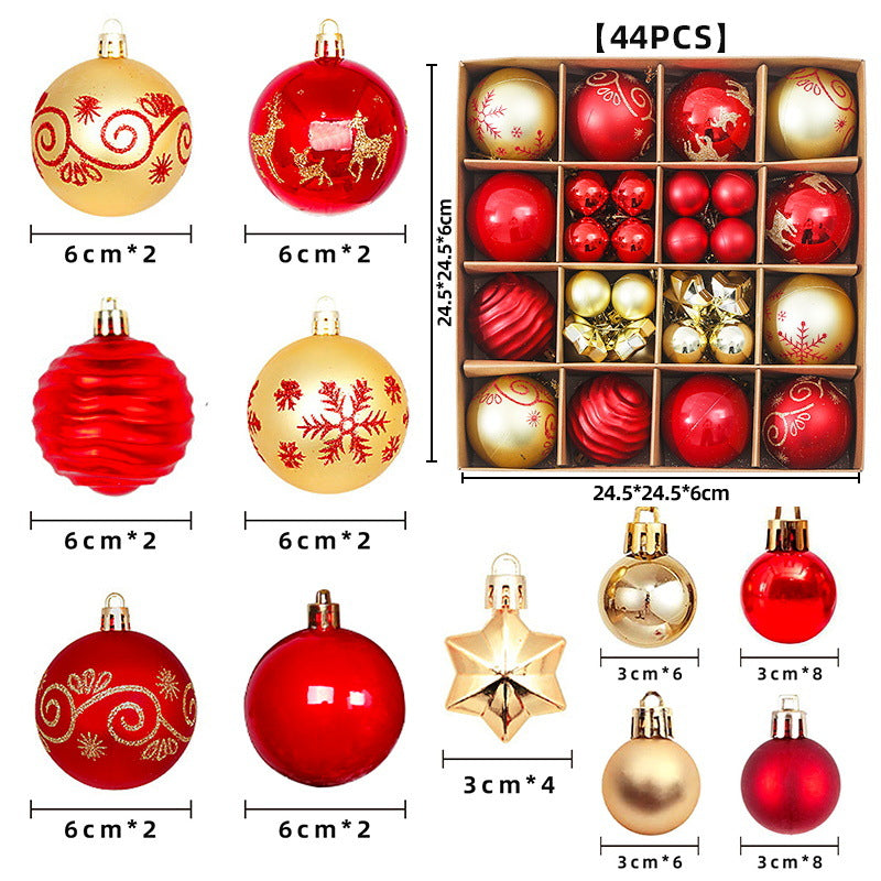 Kerstboomversiering met glanzende en matte kerstballen