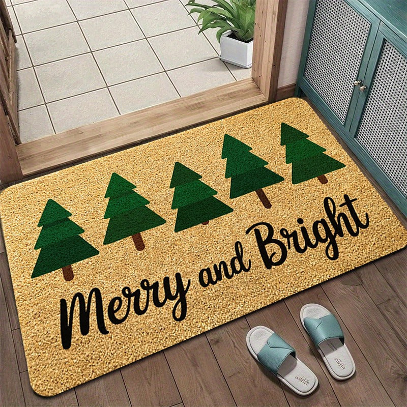 Kerstdeurmat | Kerstboomdesign | Weerbestendig | Antislipachterkant