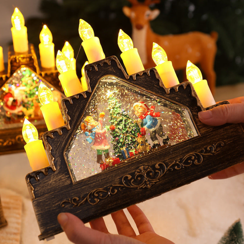 LED-kerstdecoratie met glinsterende details van dichtbij