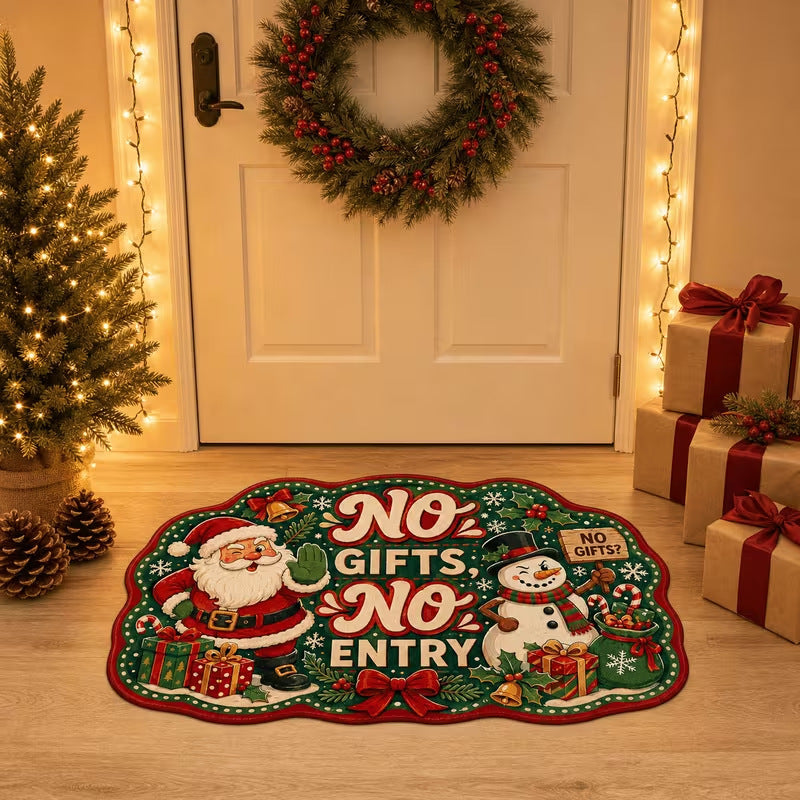 Kerstdeurmat met feestelijk kerstdesign voor de voordeur