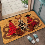 Kerstdeurmat | Kerstboomdesign | Weerbestendig | Antislipachterkant