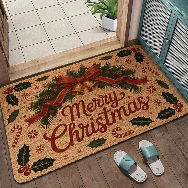 Kerstdeurmat | Kerstboomdesign | Weerbestendig | Antislipachterkant