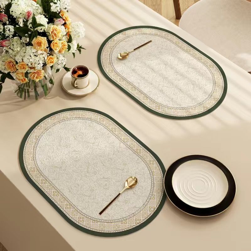 Close-up van de decoratieve placemat met verfijnd patroon