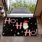 Textuur en patroon van de feestelijke kerstdeurmat