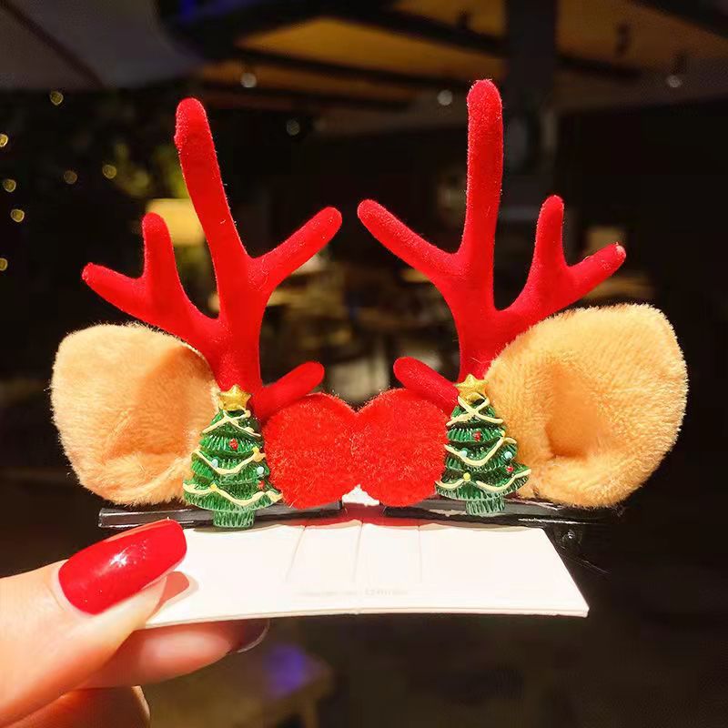 Reindeer Clips - Reindeer Antler Christmas Hair Clip [Last Day Sale] 