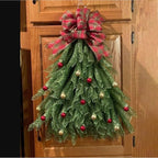 Decoratieve kerstboom als wandhanger met meerdere lagen groen blad