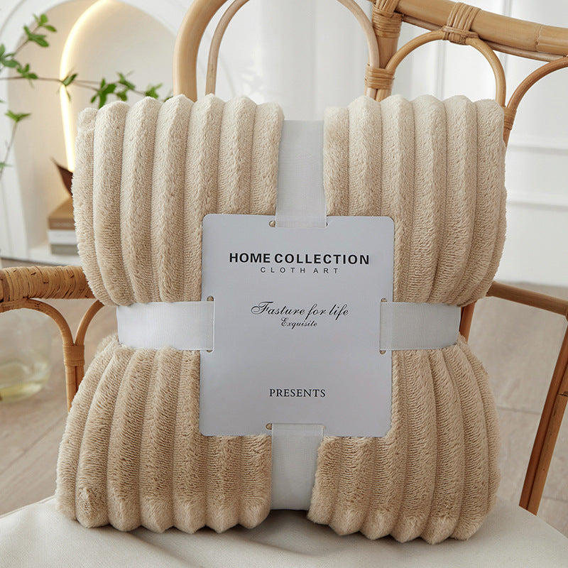 Fleece deken | Zachte pluche structuur | Voor bed, bank en buiten