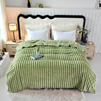 Fleece deken | Zachte pluche structuur | Voor bed, bank en buiten