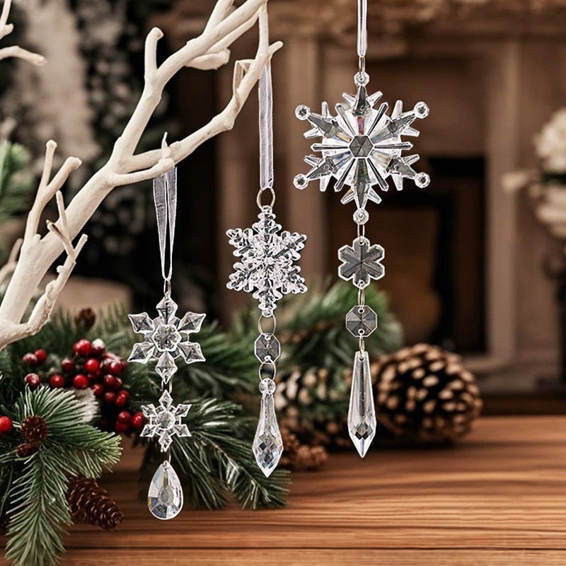 Sneeuwvlokdecoratie die geschikt is voor de kerstboom en krans