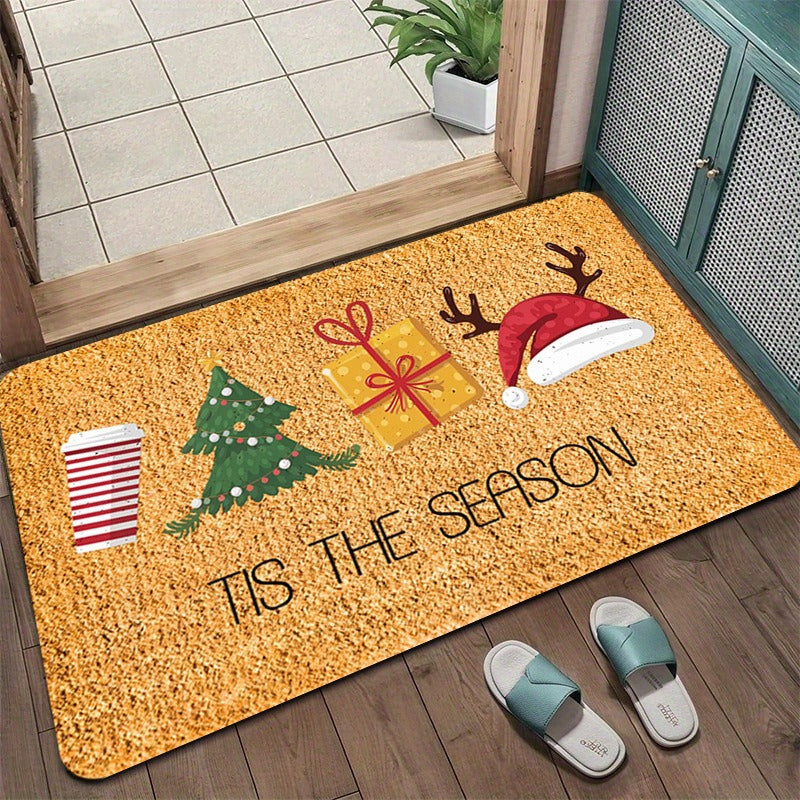 Kerstdeurmat | Kerstboomdesign | Weerbestendig | Antislipachterkant