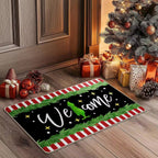 Kerstdeurmat | Kerstbomen & sneeuwvlokken | Antislip achterkant