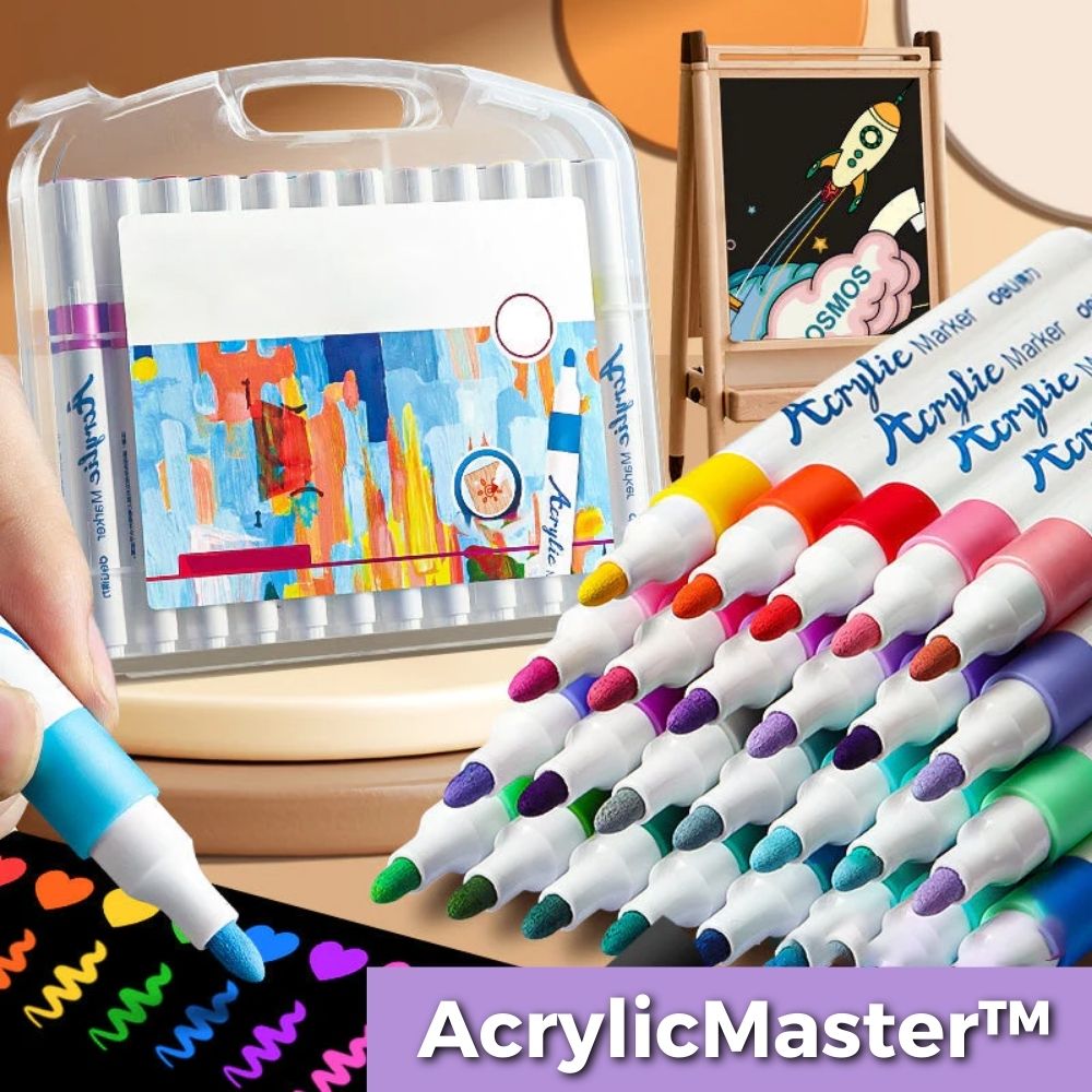 50% OFF | AcrylicMaster™ - Complete acrylic marker set with 24 colors [Last day sale].