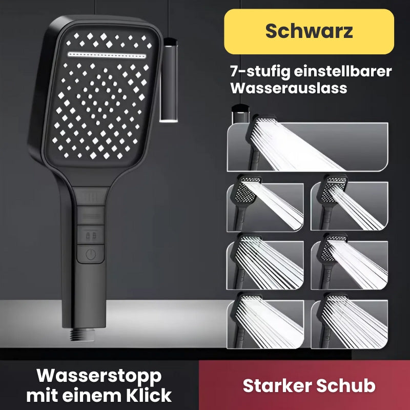 FlowJet - High-pressure shower head with 7 settings and stop button [Last day sale]