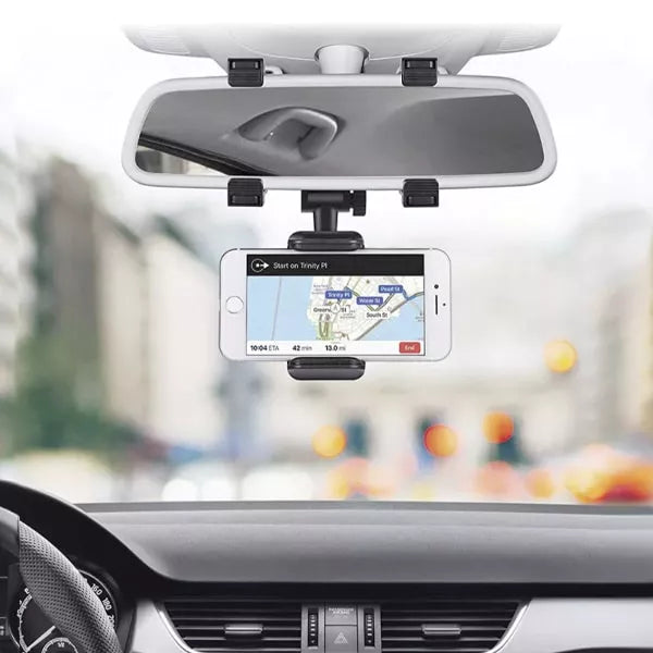 ViewGrip 360 - The mobile phone holder in the rearview mirror for a safe view and a firm grip!