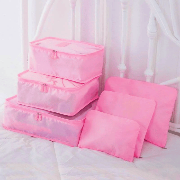 Travel Organizer - Portable Packing Cubes for Luggage (Set of 6)