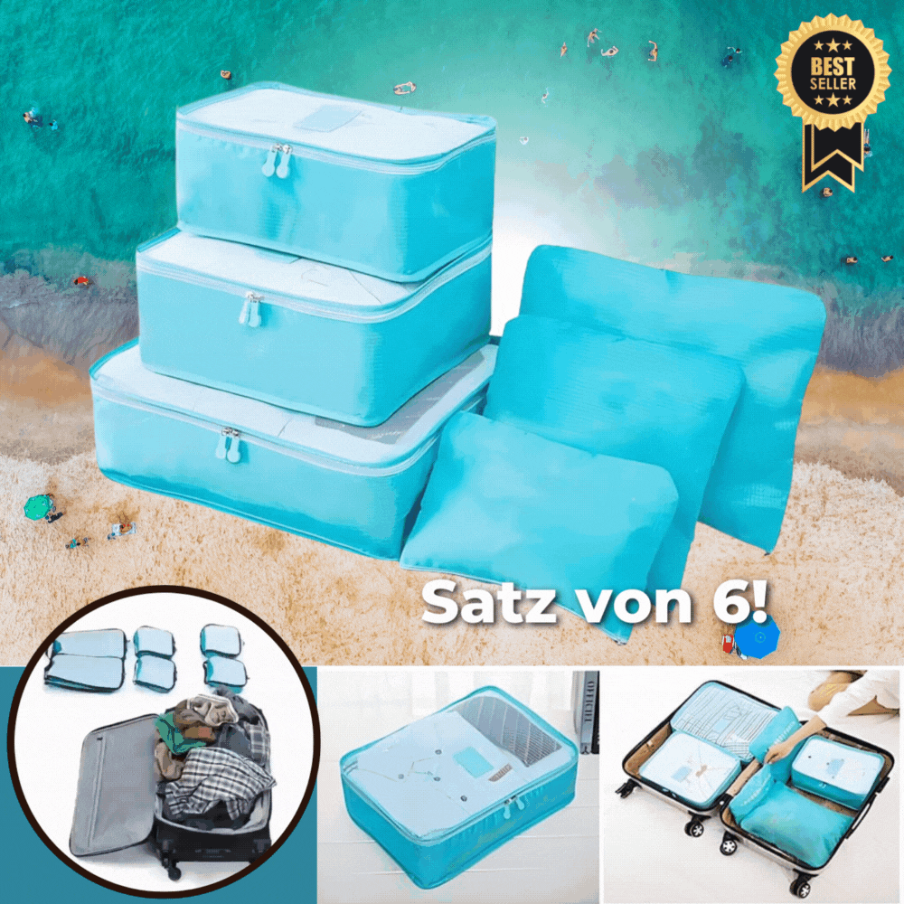 Travel Organizer - Portable Packing Cubes for Luggage (Set of 6)