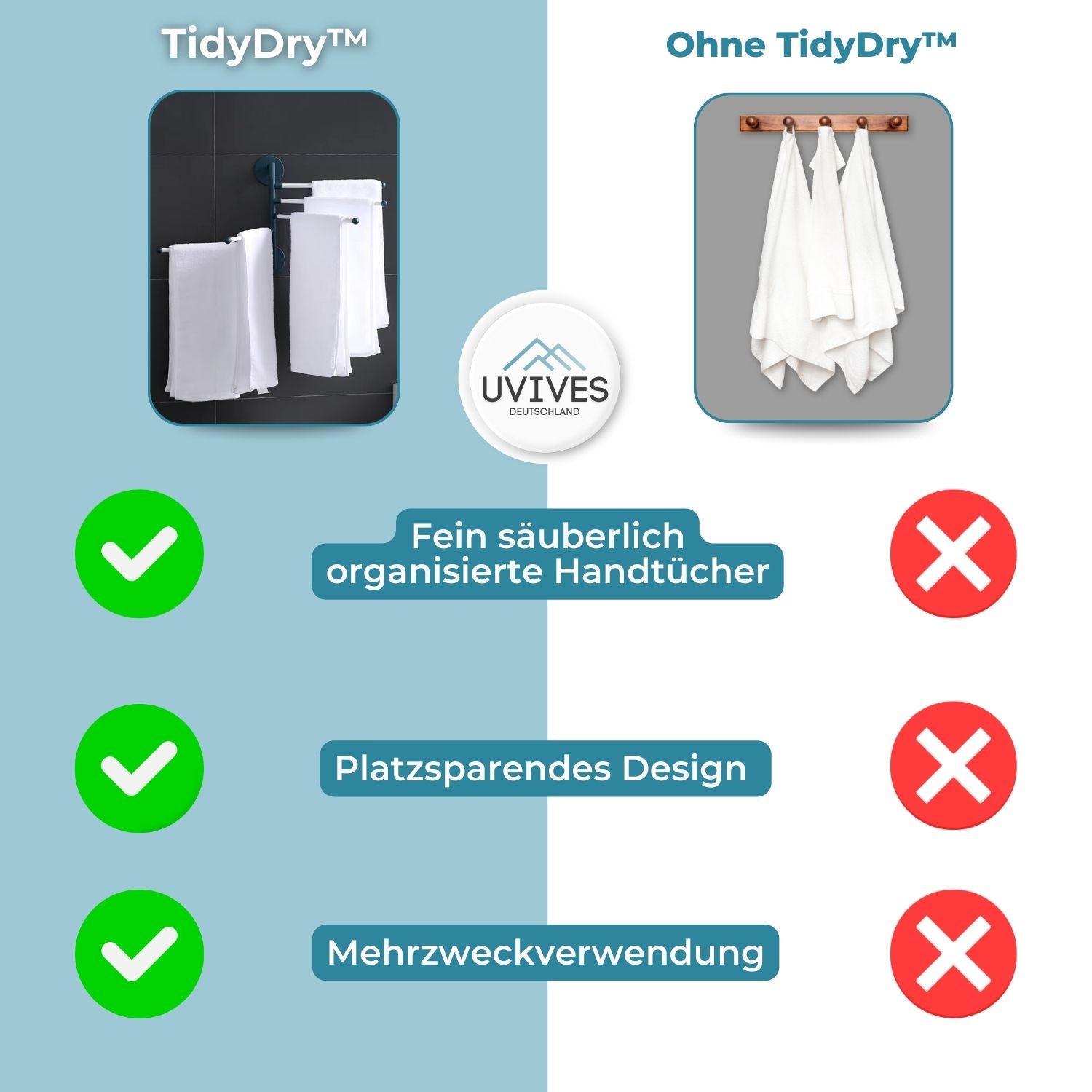 TidyDry™ - Effortlessly dry towels, every time