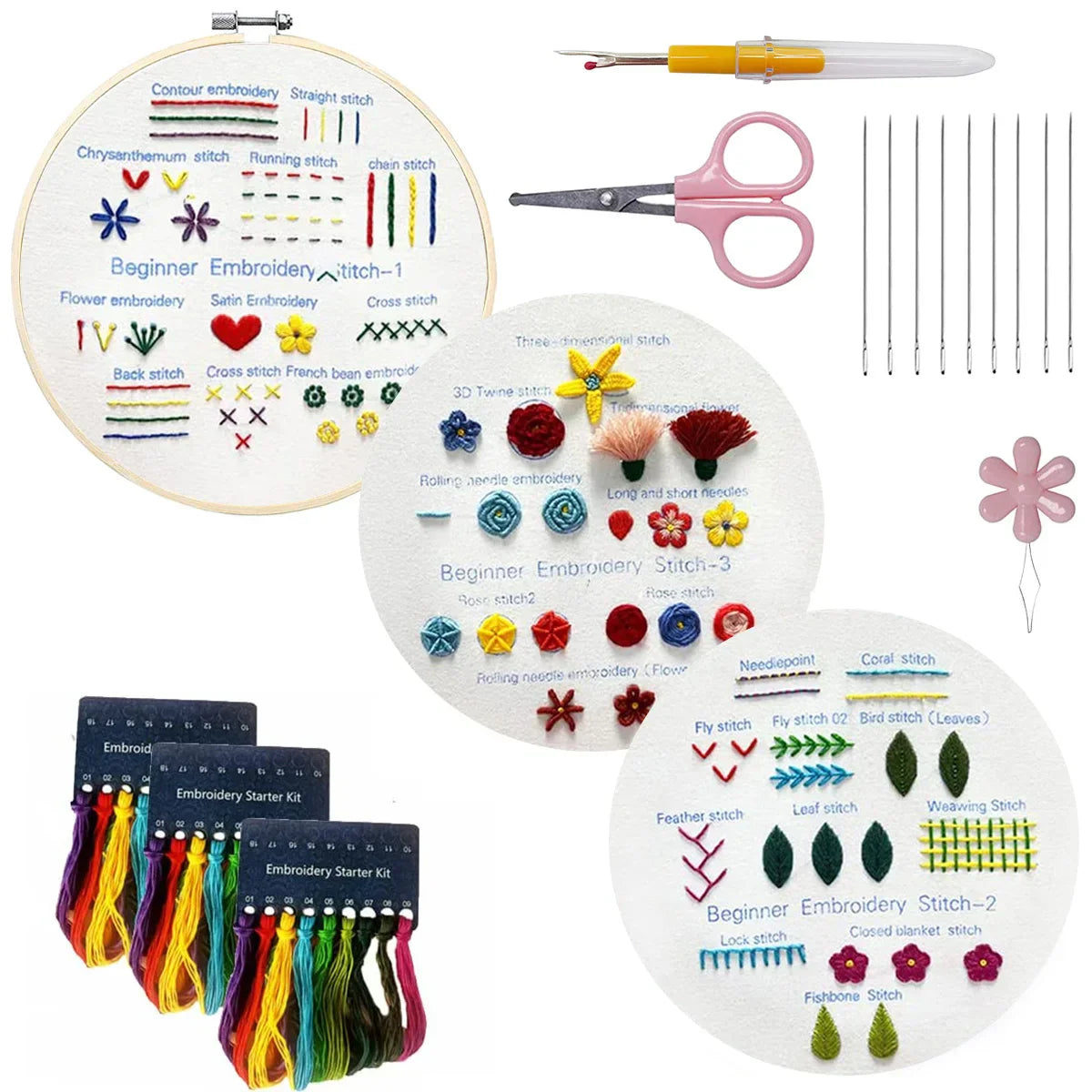 50% OFF | SewNurture - Embroidery Stitch Practice Kit [Last Day Sale]