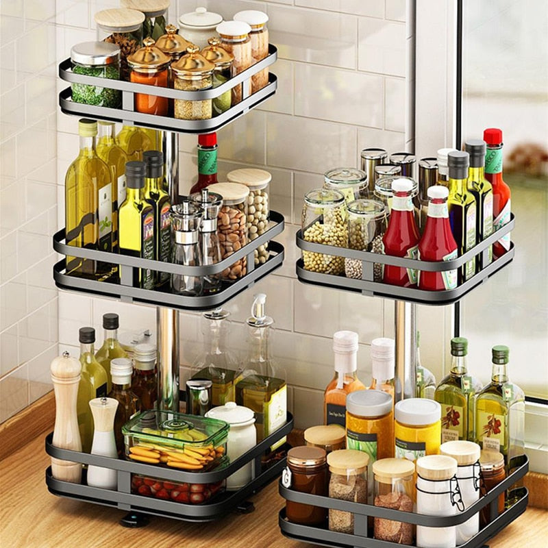 CondimentsGalore™ - 360° Rotatable Multi-Purpose Storage Rack