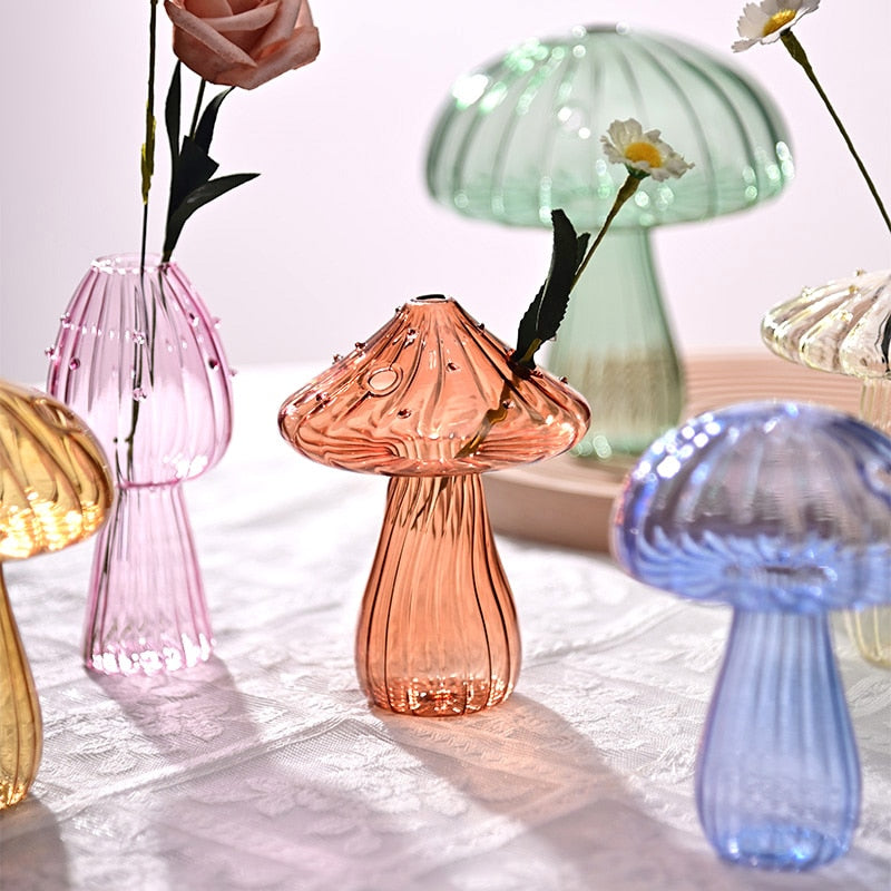 Buy 1+1 FREE | MushyGlass™ - Glass Musroom Flower Vase [last day's sale]