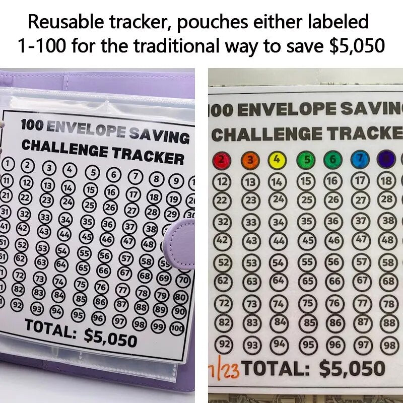 MoneyGoal - 100 Envelope Savings Challenge Binder [Last Day Discount]