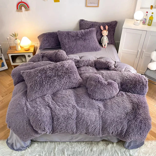50% OFF | SoftCloud - Duvet Cover + 2Pc Pillowcases Fluffy Bedding Set [Last Day Sale]