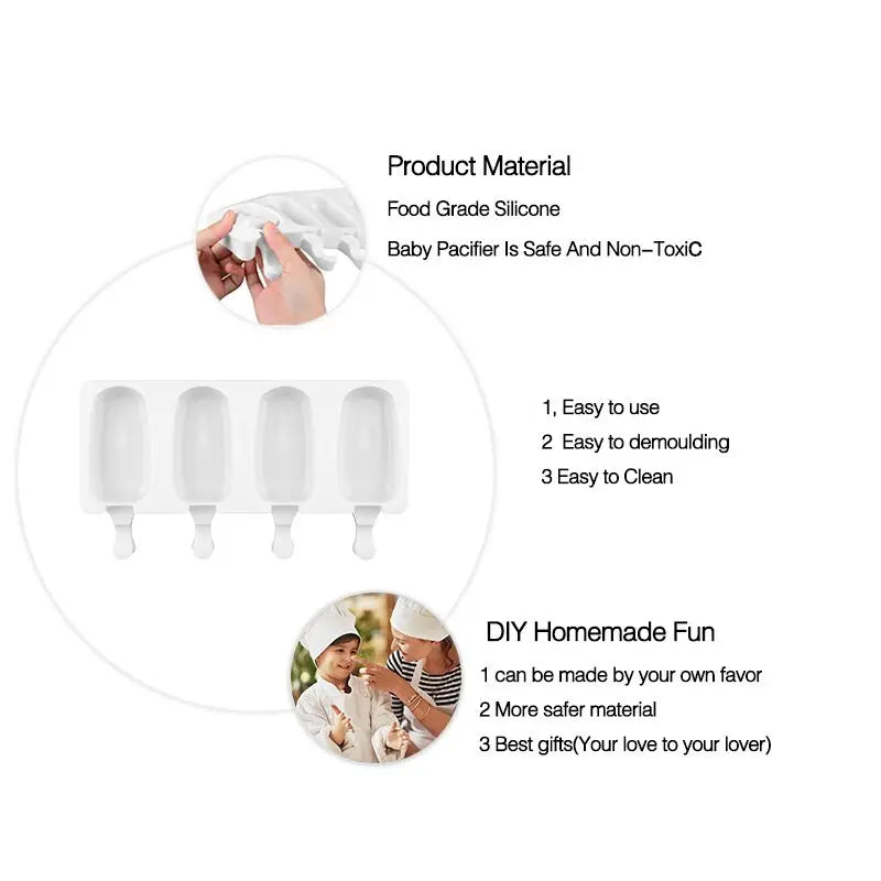 Buy 1+1 FREE | CoolBite - Silicone Popsicle Mold [Last-Day Sale] 