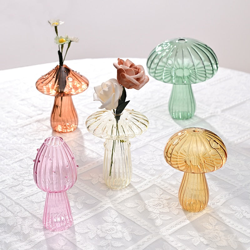 Buy 1+1 FREE | MushyGlass™ - Glass Musroom Flower Vase [last day's sale]