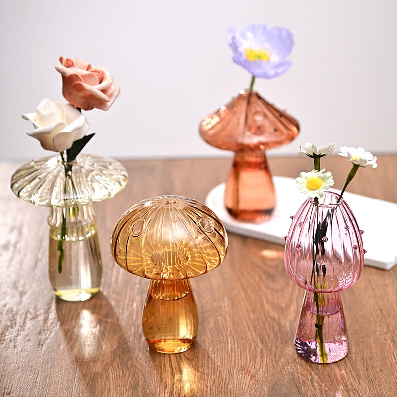 Buy 1+1 FREE | MushyGlass™ - Glass Musroom Flower Vase [last day's sale]
