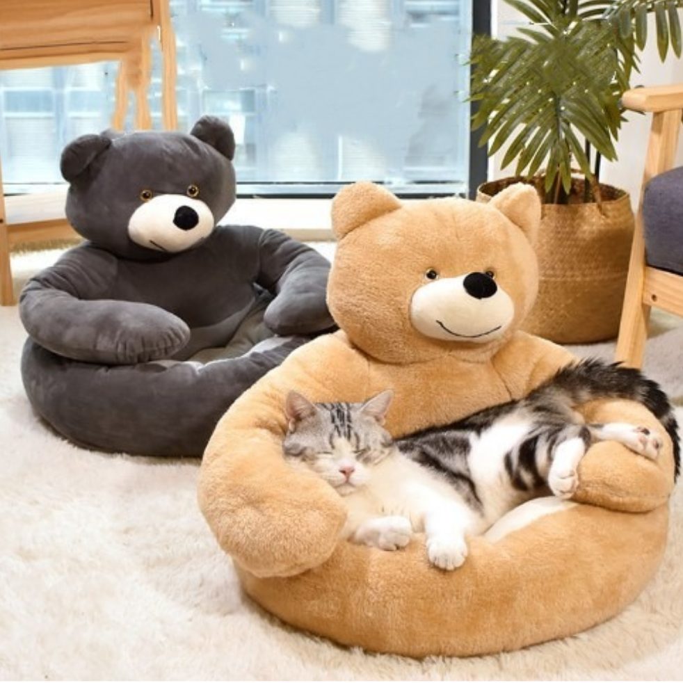 CuddleCub™ - Plush Winter Dog Bed in the Shape of a Bear [Last Day Sale] 