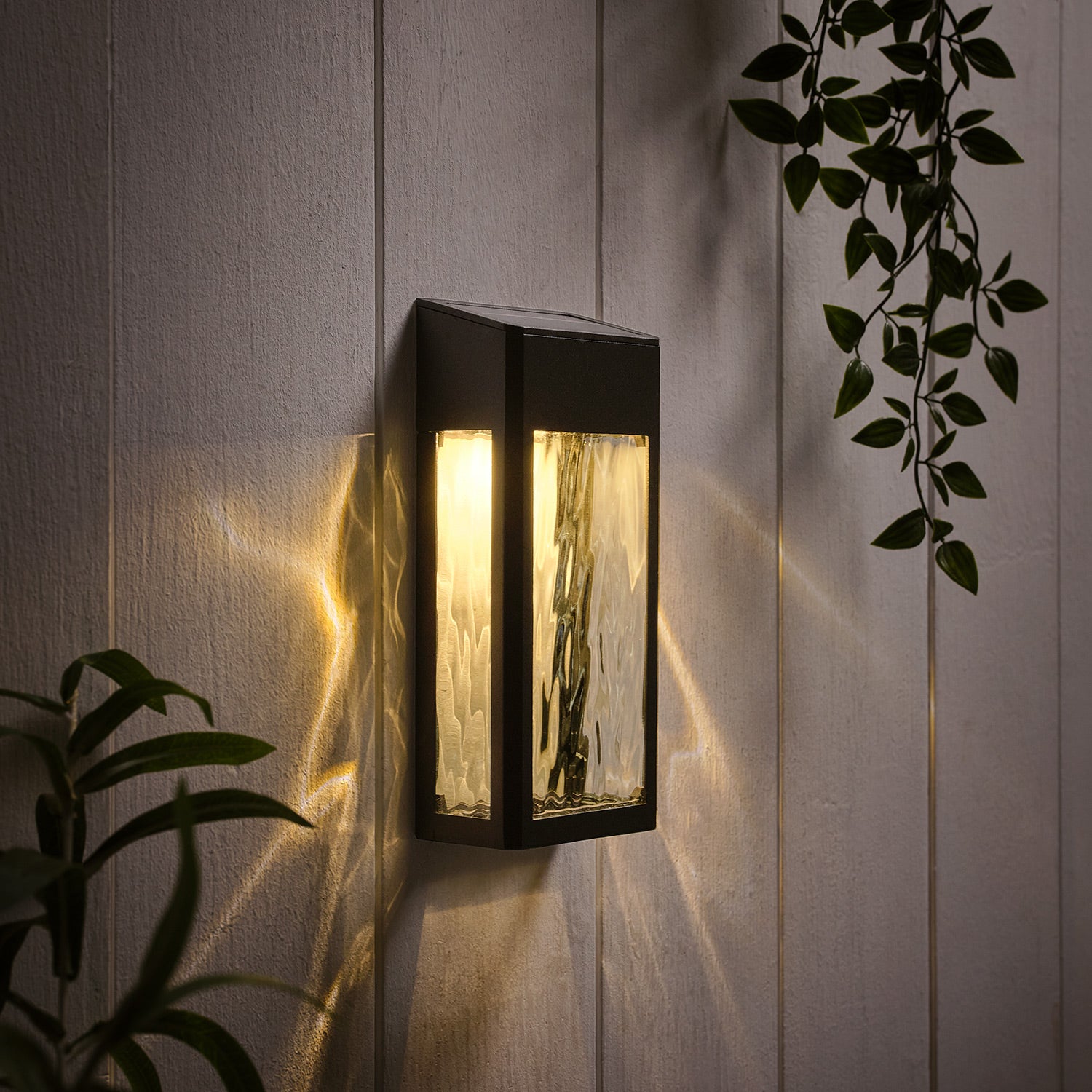 LumiGlow - Stylish solar wall lamp for your summer garden