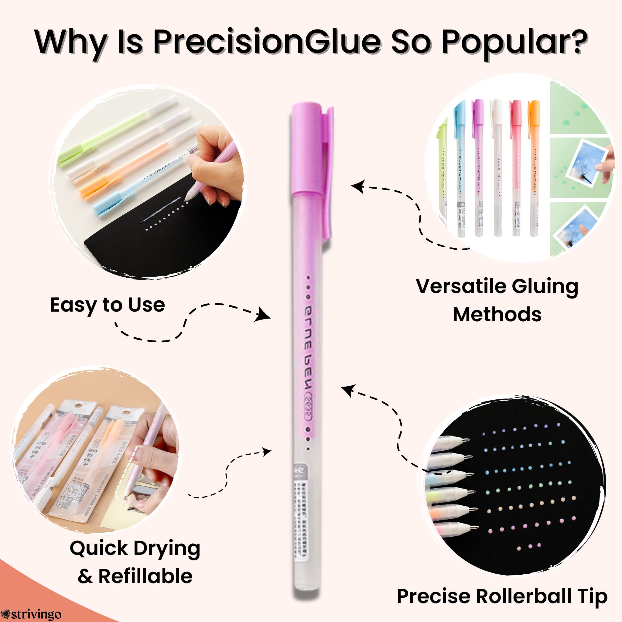 3+3 FREE | GluePen™ - Refillable Precision Glue Sticks with Roller Tip [Last Day Sale] 