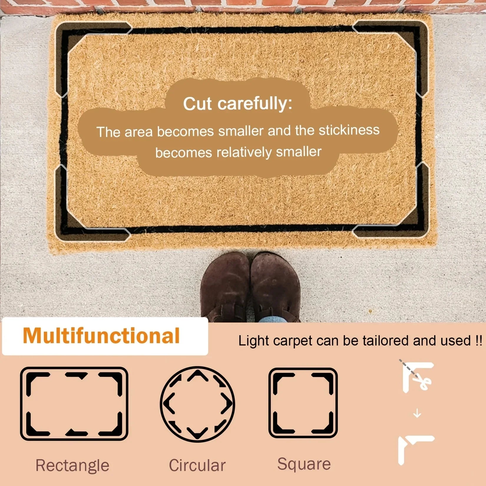 2+2 FREE | GripTite - L-shaped, non-slip carpet grippers for carpets and hardwood floors [Last day sale] 