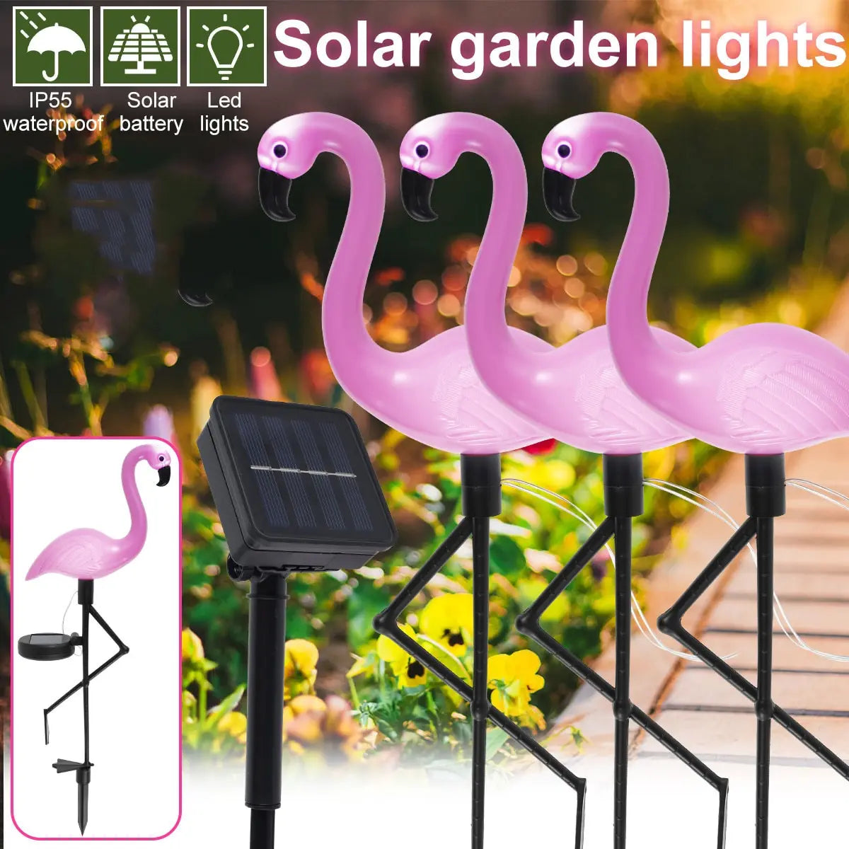 Buy one and get one free | FlamLit - Flamingo Solar Light [Last day sale] 