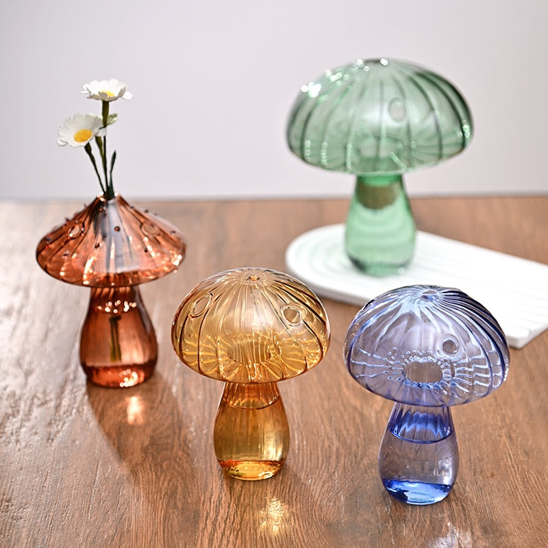 Buy 1+1 FREE | MushyGlass™ - Glass Musroom Flower Vase [last day's sale]