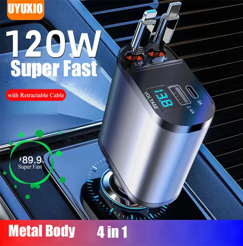 50% OFF | AutoCharge™ - 4-in-1 Fast Car Charger [Last Day Sale]