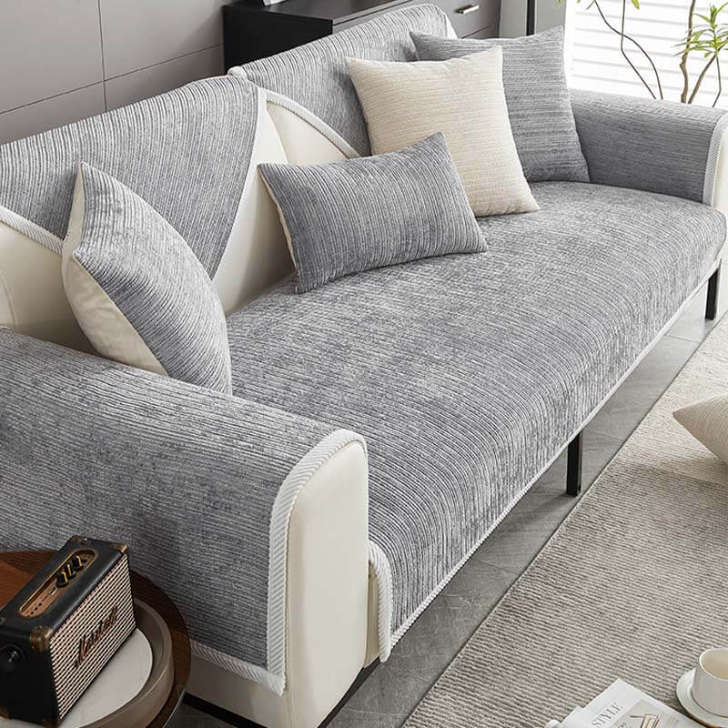 SofaRenew™️ - Striped Chenille Anti-Scratch Sofa Cover [Last Day Sale]
