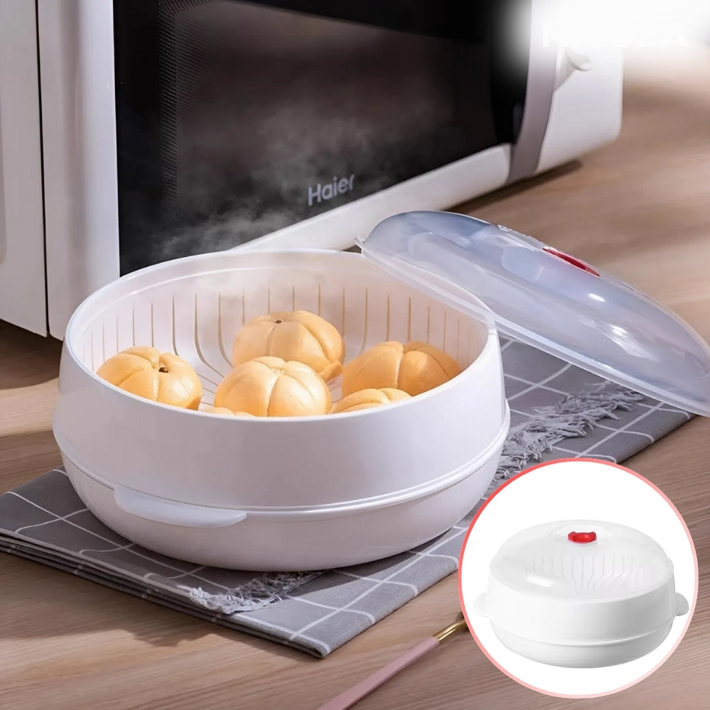 MicroVapor - Microwave-safe plastic steamer with lid [Last day sale] 