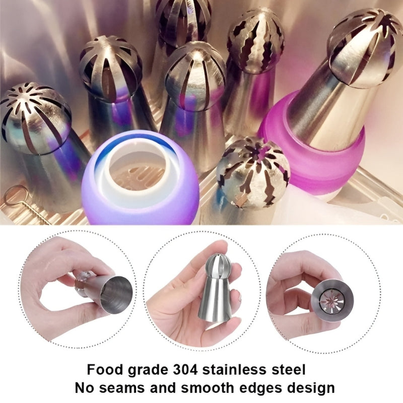 50% OFF | SwirlyBake™ - Russian Burner Ball Flour Nozzle Stainless Steel Tubing 