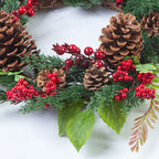 Kerstkrans met natuurlijke uitstraling voor winterse decoratie