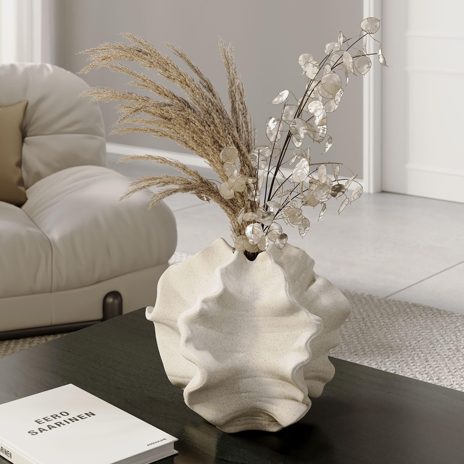 Golvende Muurdecoratie met Oceaangeïnspireerde Textuur voor Elegante Interieurs